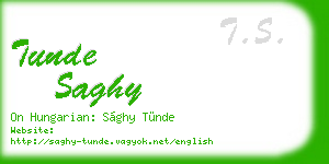 tunde saghy business card
